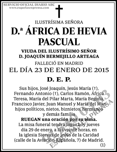 África de Hevia Pascual